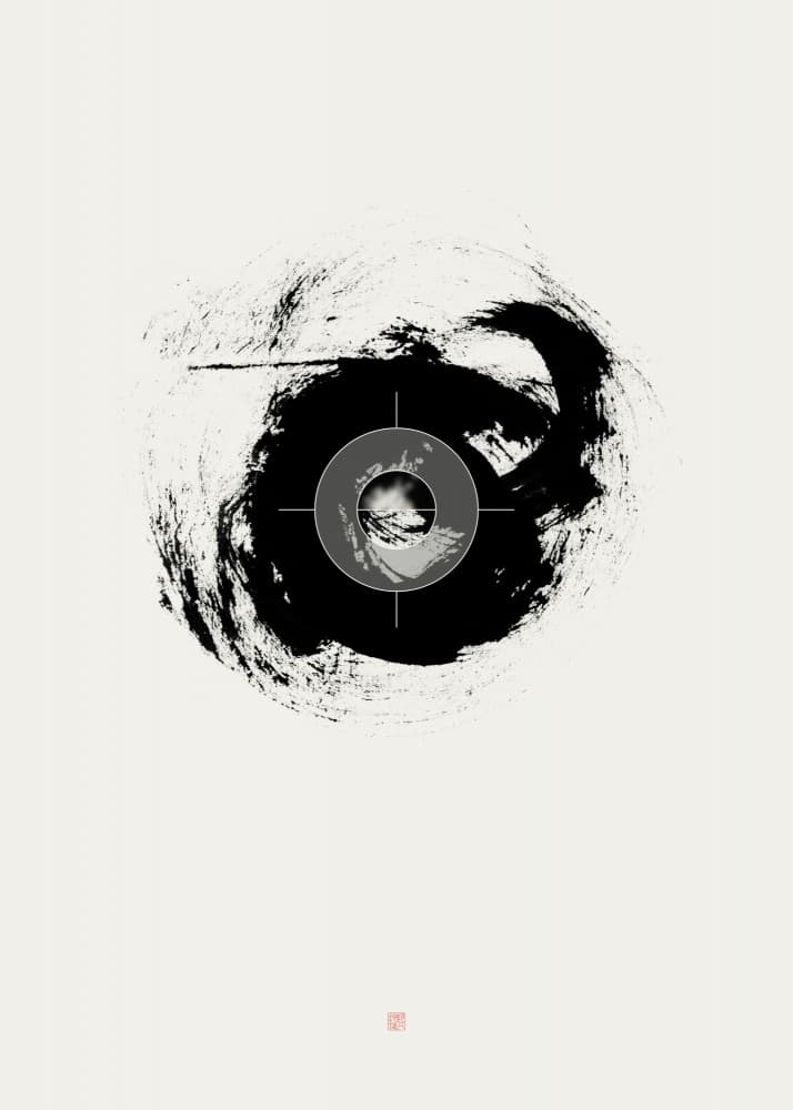 Abstract Enso Target by Thoth Adan — canvas wall art