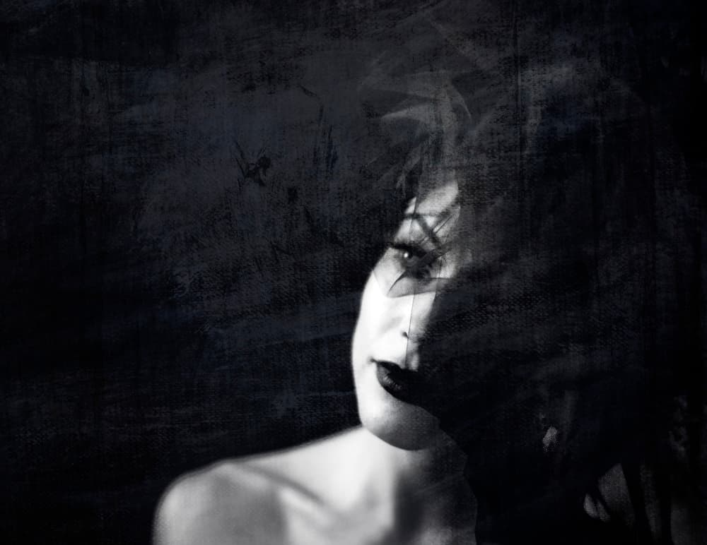 Mysterious Woman Portrait by Rachel Pansky — canvas wall art