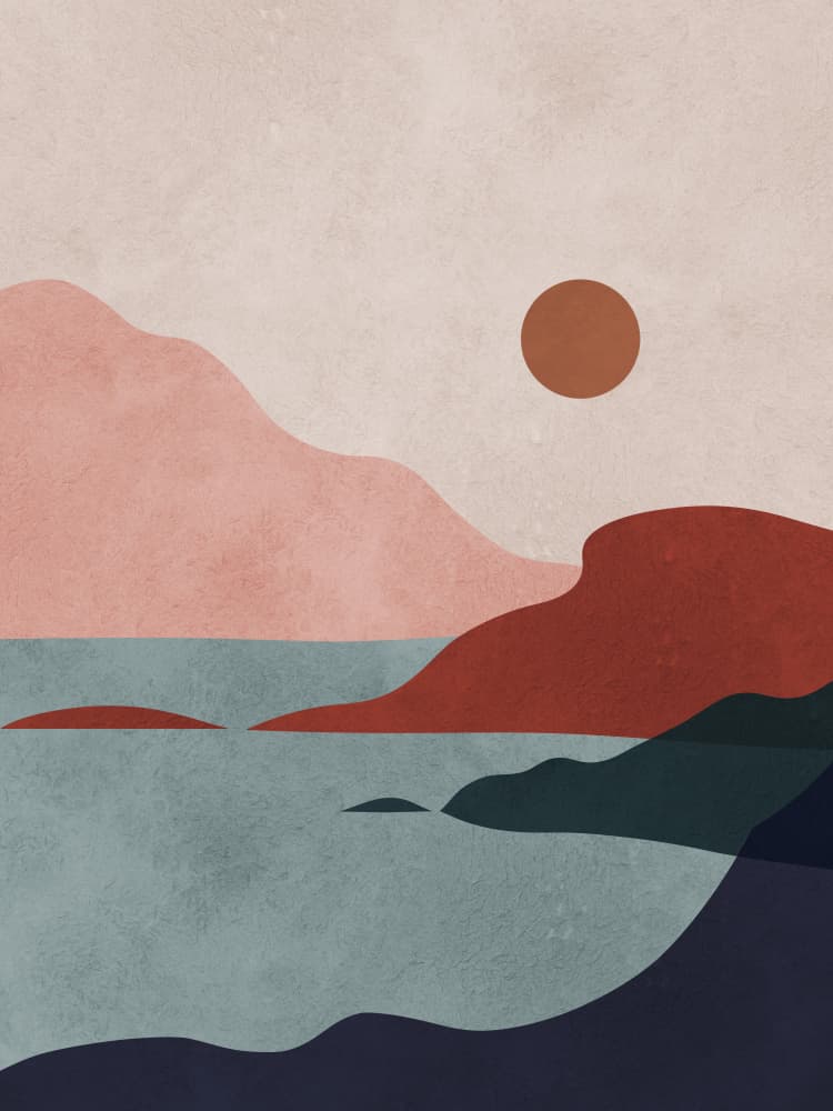 Abstract Coastal Sunset by Vitor Costa — canvas wall art