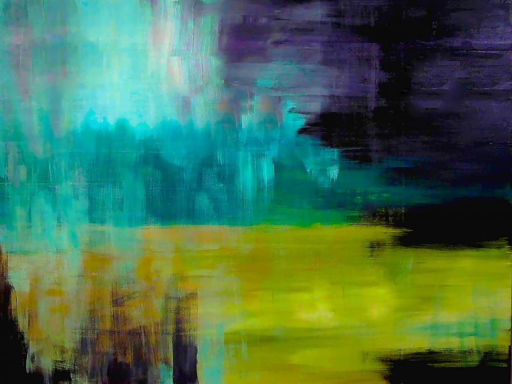 Abstract Teal Horizon by Vanessa Ryan — canvas wall art