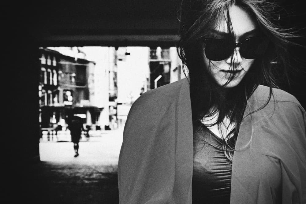Mysterious Urban Woman by cindy ahn — canvas wall art