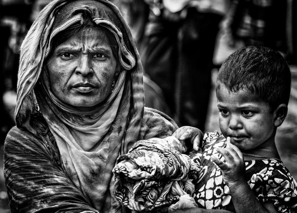 Serious Mother and Child by Joxe Inazio Kuesta Garmendia — canvas wall art