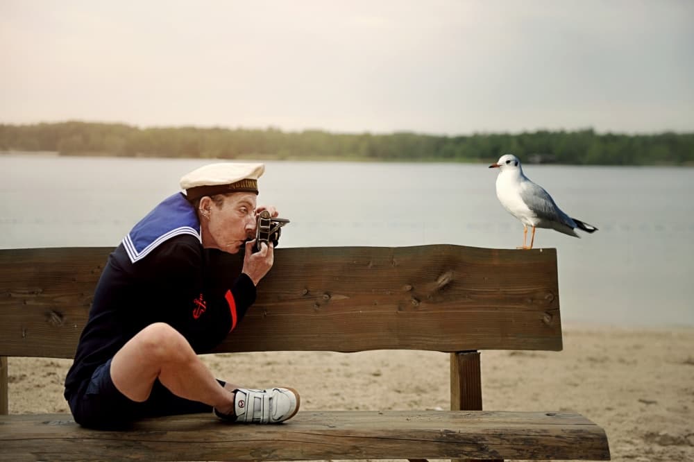 Sailor Captures Seagull by Monika Vanhercke — canvas wall art