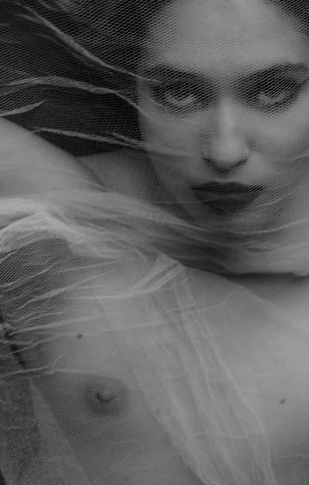 Intense Veiled Gaze by Cristian Andreescu — canvas wall art