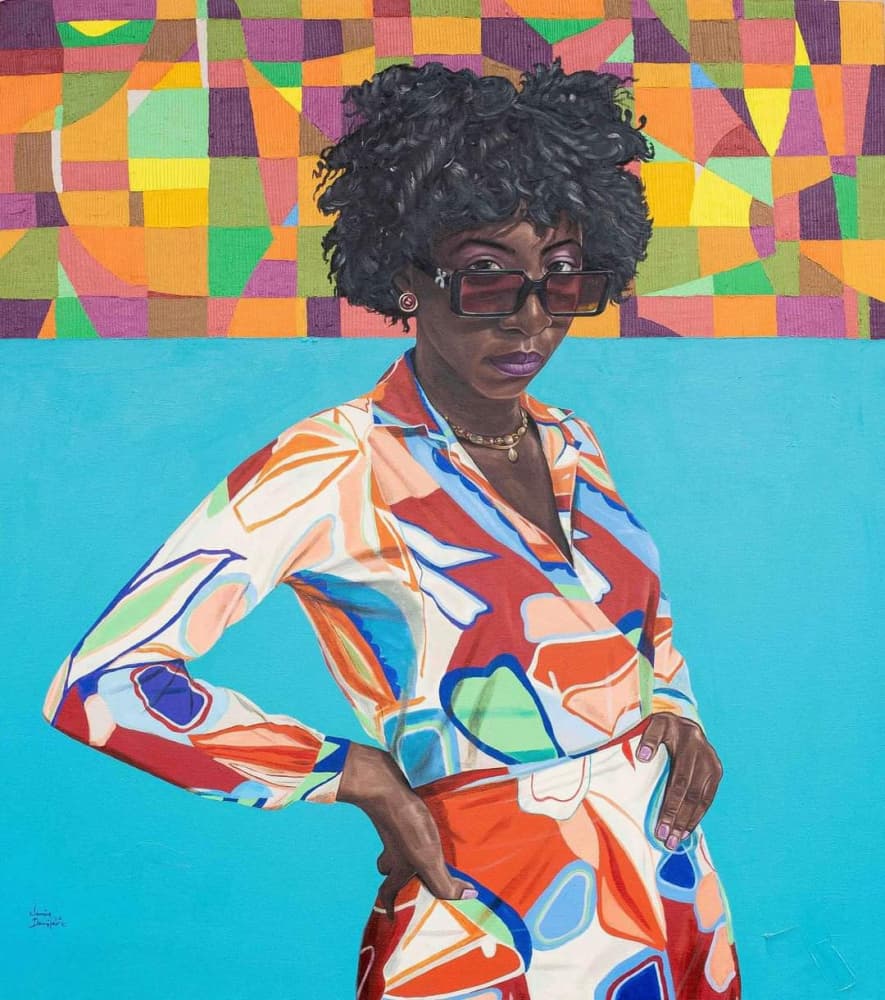 Vibrant Chic Woman by Damilare Jamiu — canvas wall art