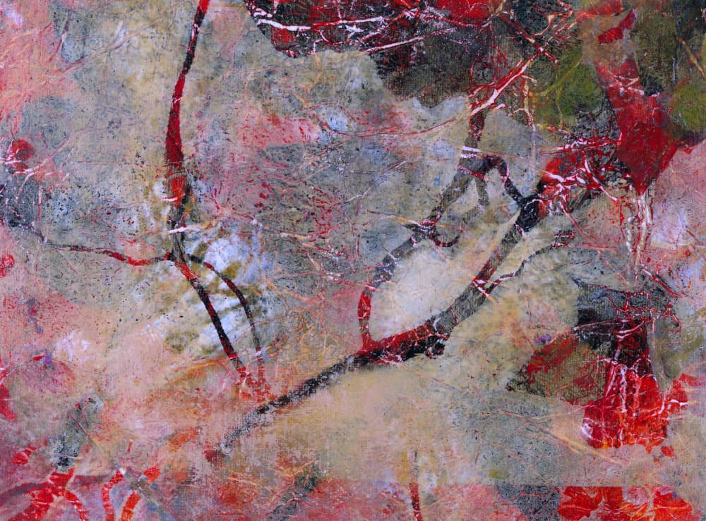 Organic Red Strands by Lena Ru — canvas wall art