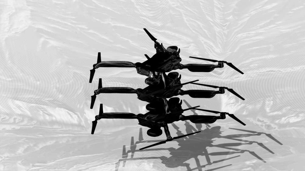 Stacked Modern Drones by Veronika Che — canvas wall art