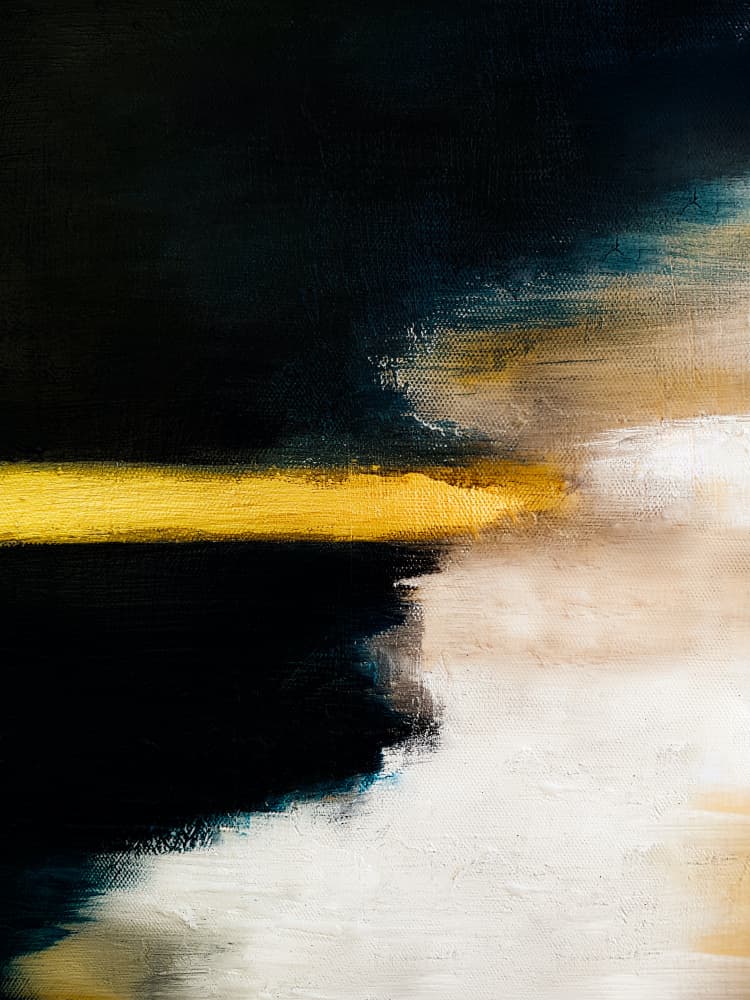 Golden Horizon Abstract by Ejaaz Haniff — canvas wall art
