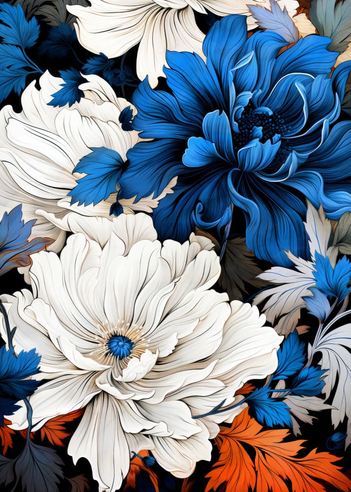 Intricate Floral Elegance by Justyna Jaszke — canvas wall art