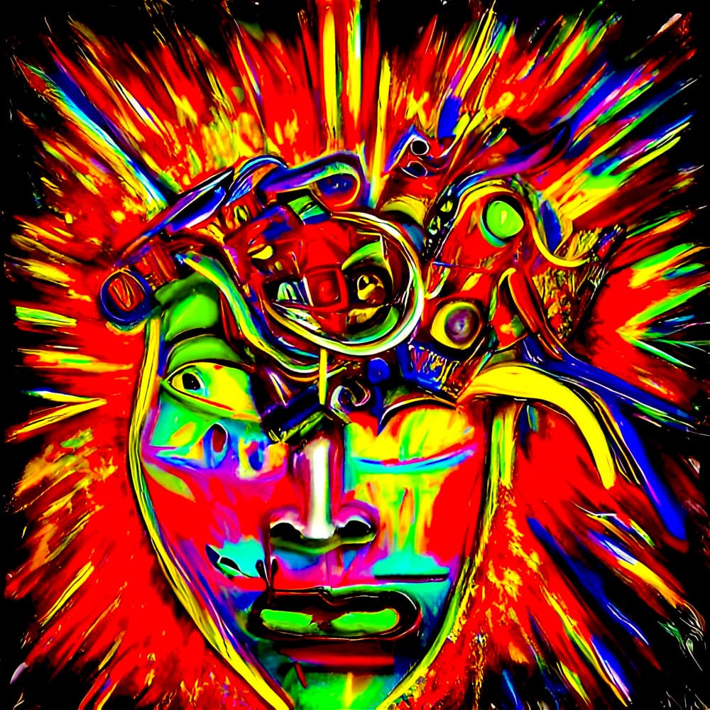 Vibrant Abstract Mind by mnemonixART — canvas wall art