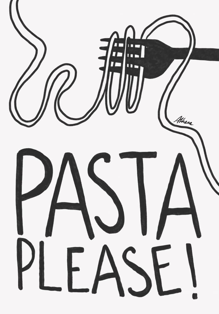 Pasta Please by Athene Fritsch — canvas wall art