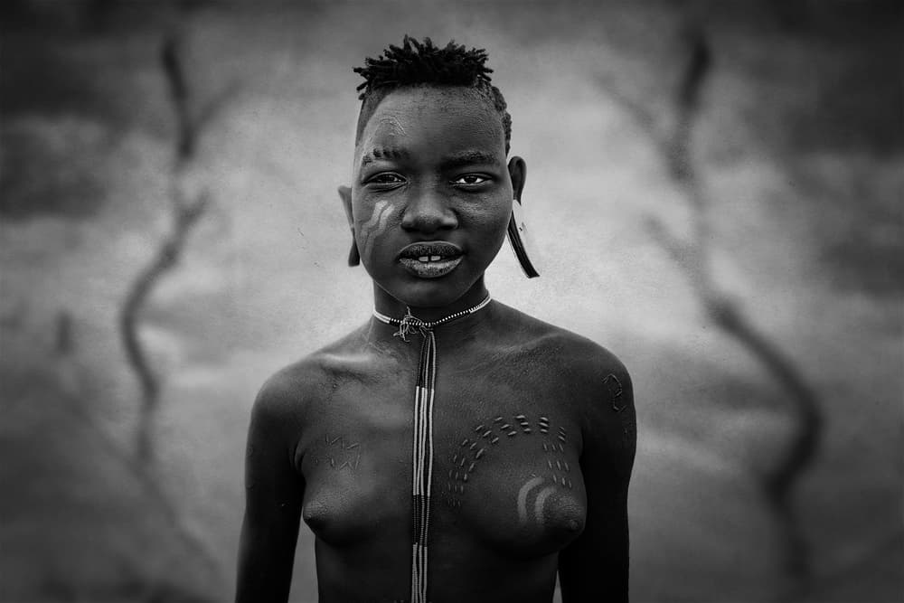 African Woman Scarification by Svetlin Yosifov — canvas wall art