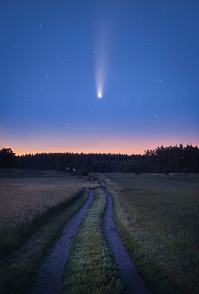 Comet Over Country Path by Christian Lindsten — canvas wall art