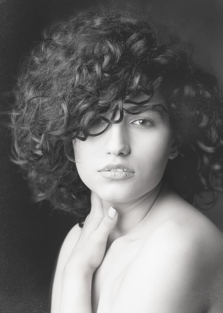 Curly Haired Beauty by Mehdi Mokhtari — canvas wall art