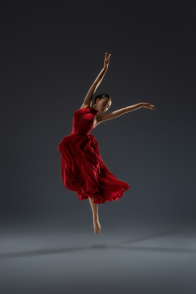 Elegant Red Dancer by Rob Li — canvas wall art