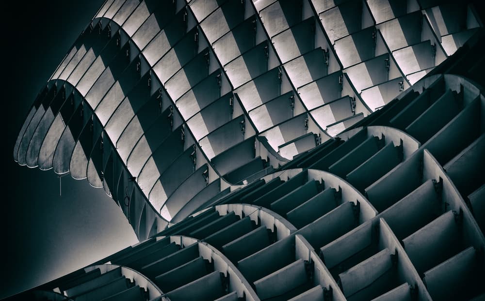 Modern Architectural Forms by Hans-Wolfgang Hawerkamp — canvas wall art