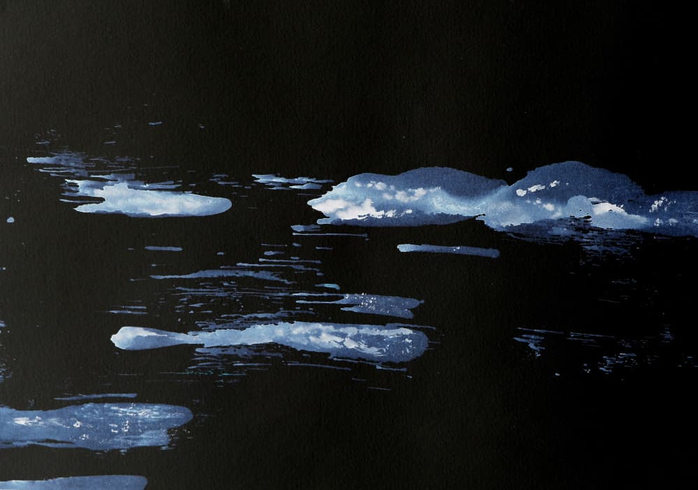 Midnight Blue Clouds by Santhosh ch — canvas wall art