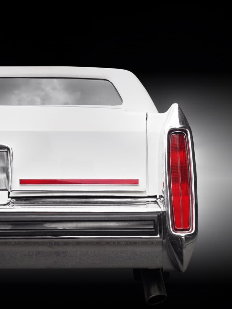 Classic White Car Tail by Beate Gube — canvas wall art