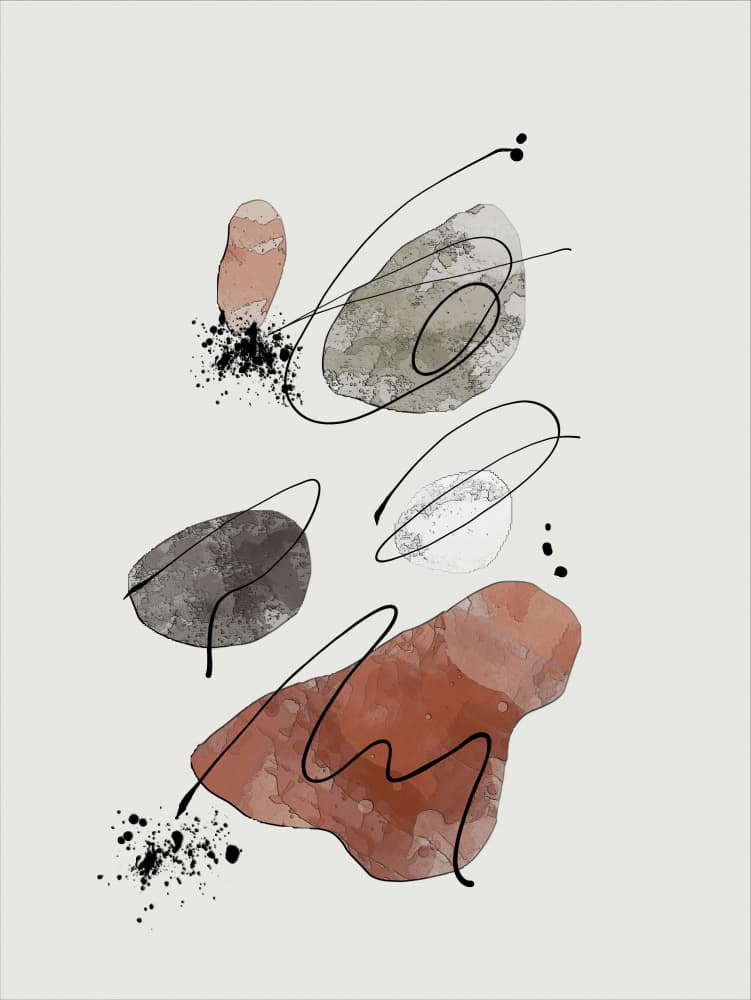 Modern Organic Watercolor Forms by Sannel Larson — canvas wall art