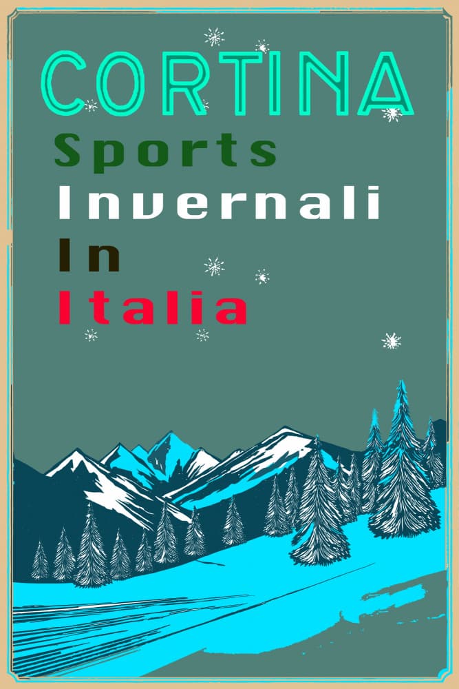 Cortina Italian Winter Sports by casa cartissi — canvas wall art