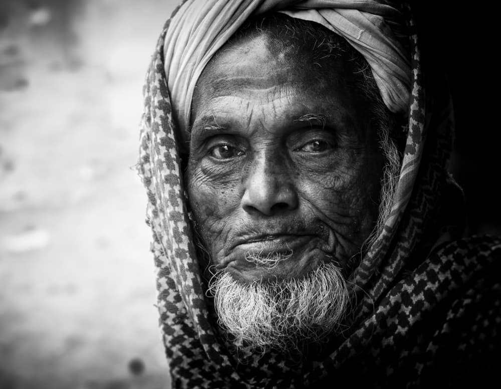 Wise Elder Portrait by Elena Molina — canvas wall art