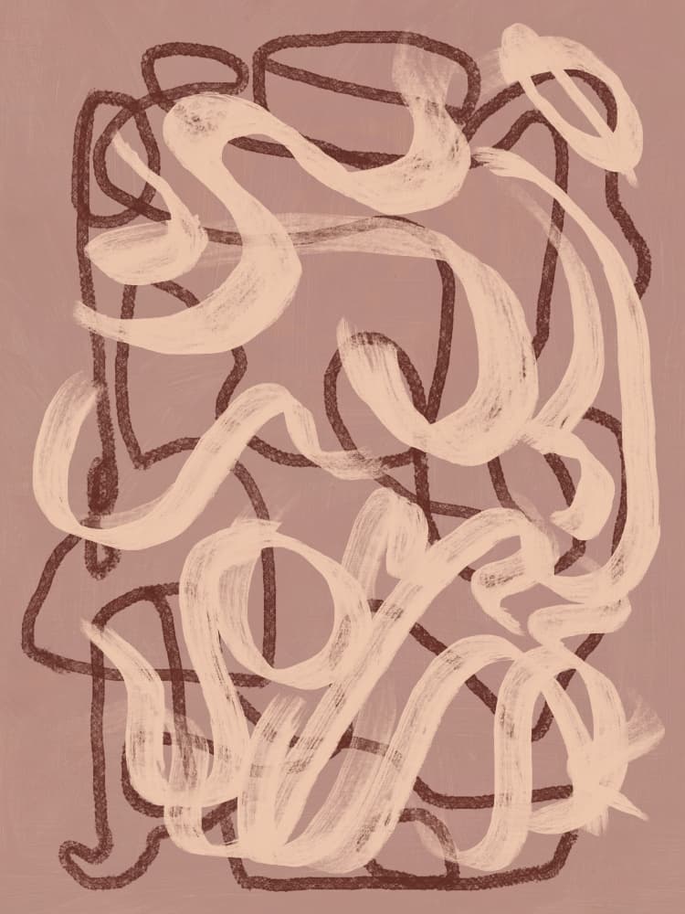 Earthy Abstract Movement by Little Dean — canvas wall art