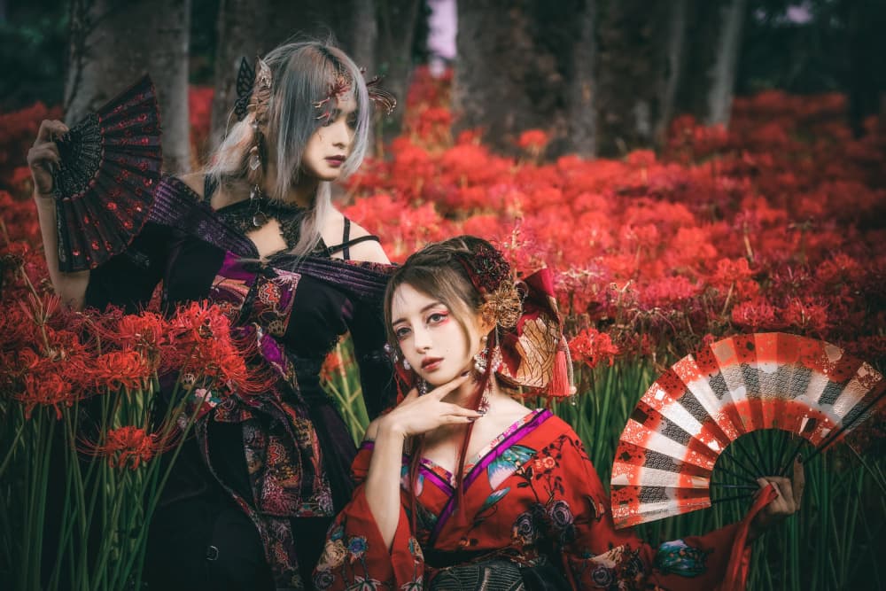 Japanese Fantasy Flowers by KOIKI — canvas wall art