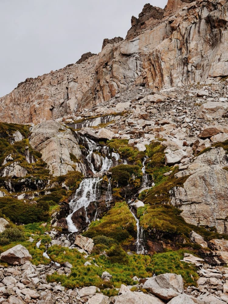 Rocky Mountain Waterfall by Del Mundo Imagery — canvas wall art