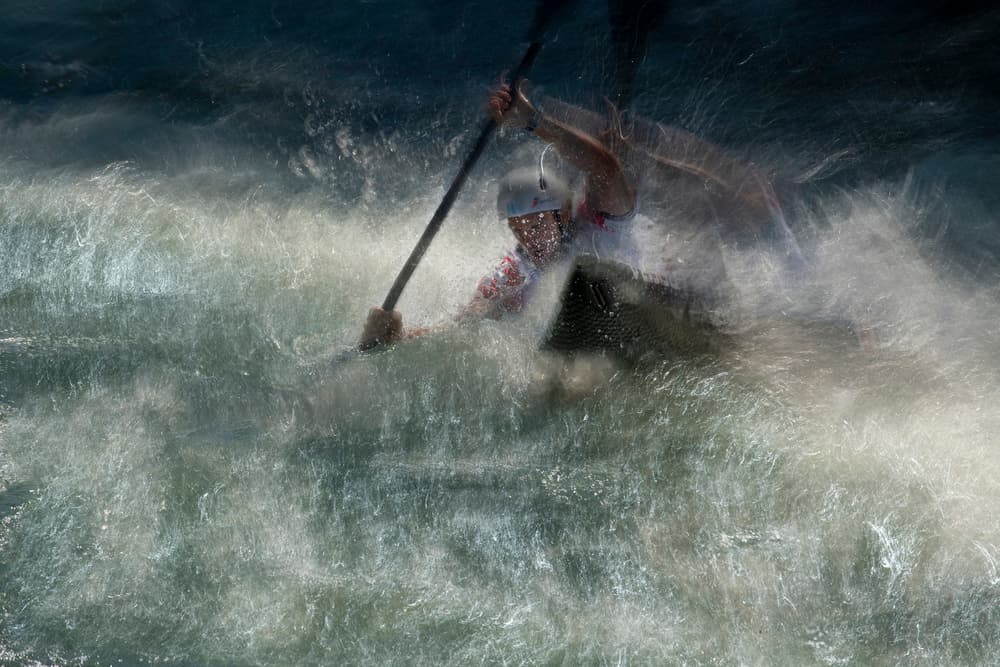 Whitewater Kayak Action by Milan Malovrh — canvas wall art