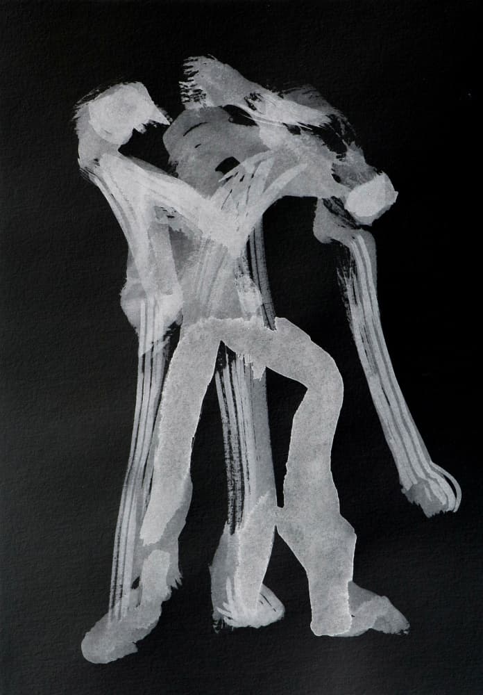 Dancing Brushstrokes by Santhosh ch — canvas wall art