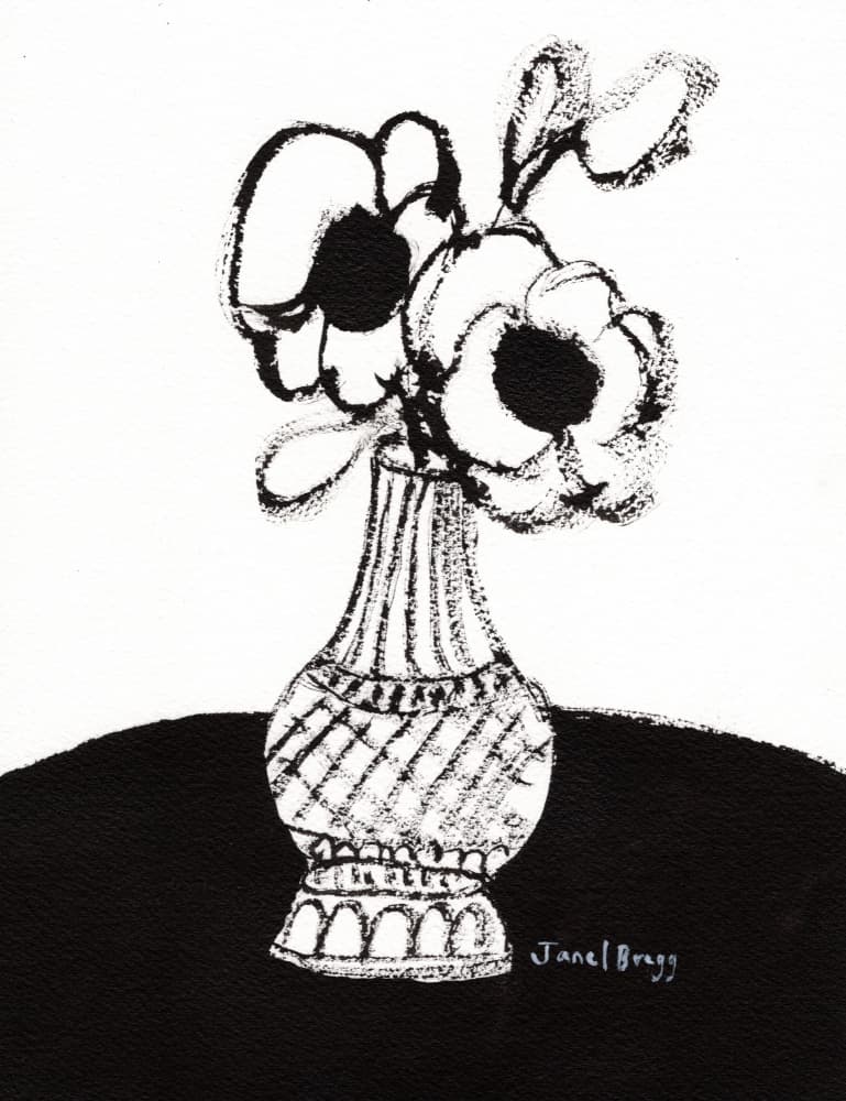 Elegant Still Life Flowers by Janel Bragg — canvas wall art