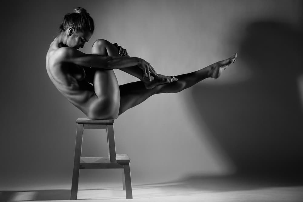 Monochrome Nude Strength by Anton Belovodchenko — canvas wall art