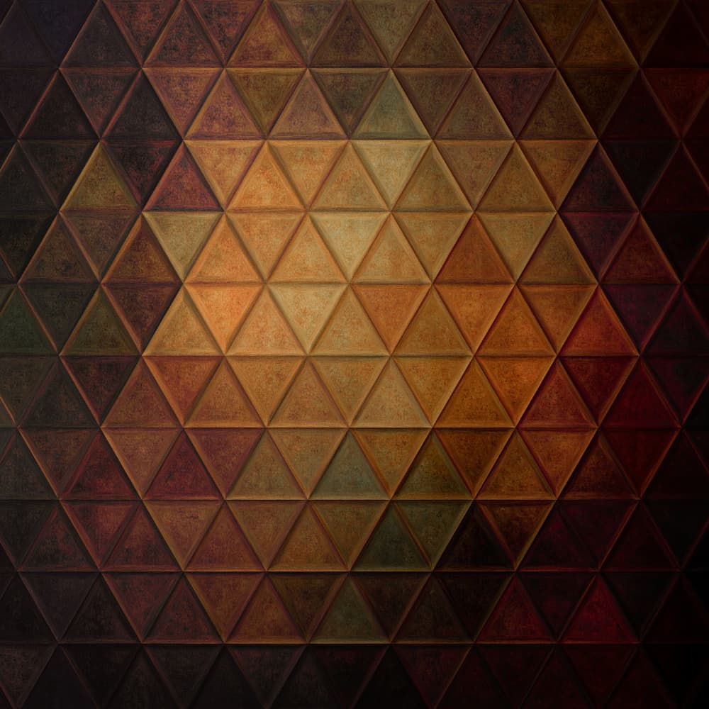 Earthy Geometric Triangles by Justyna Jaszke — canvas wall art