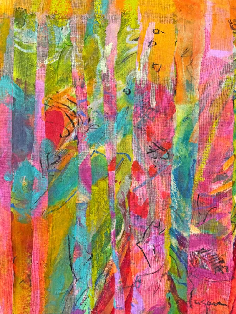 Colorful Striped Abstract by Dorothy Fagan — canvas wall art