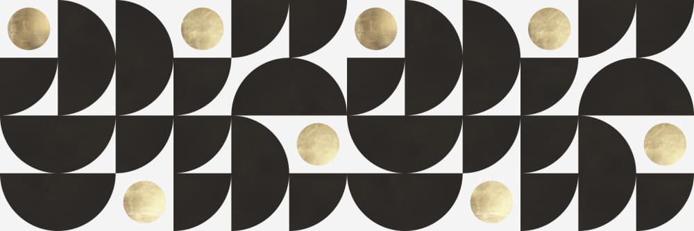 Elegant Geometric Gold Circles by Vitor Costa — canvas wall art