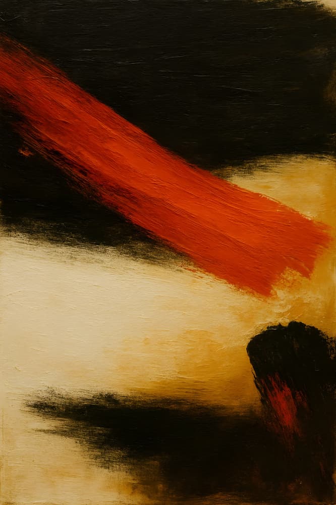Dynamic Red Abstract by HUGO — canvas wall art