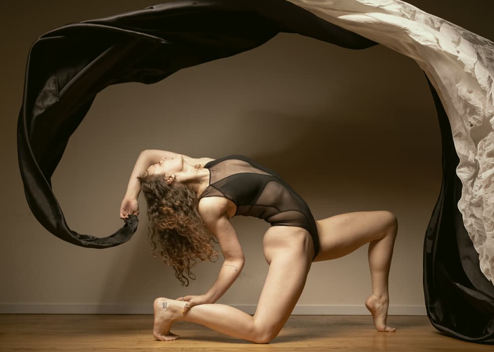 Dynamic Fabric Dance by Tyler McAuley — canvas wall art