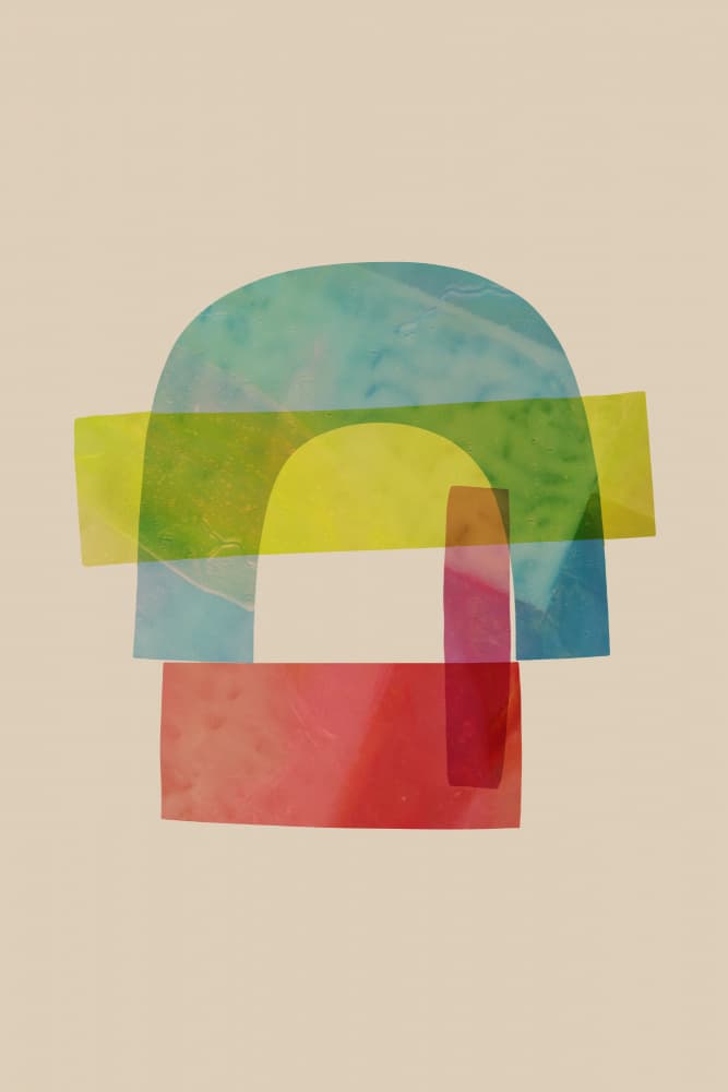 Colorful Abstract Shapes by cartissi — canvas wall art