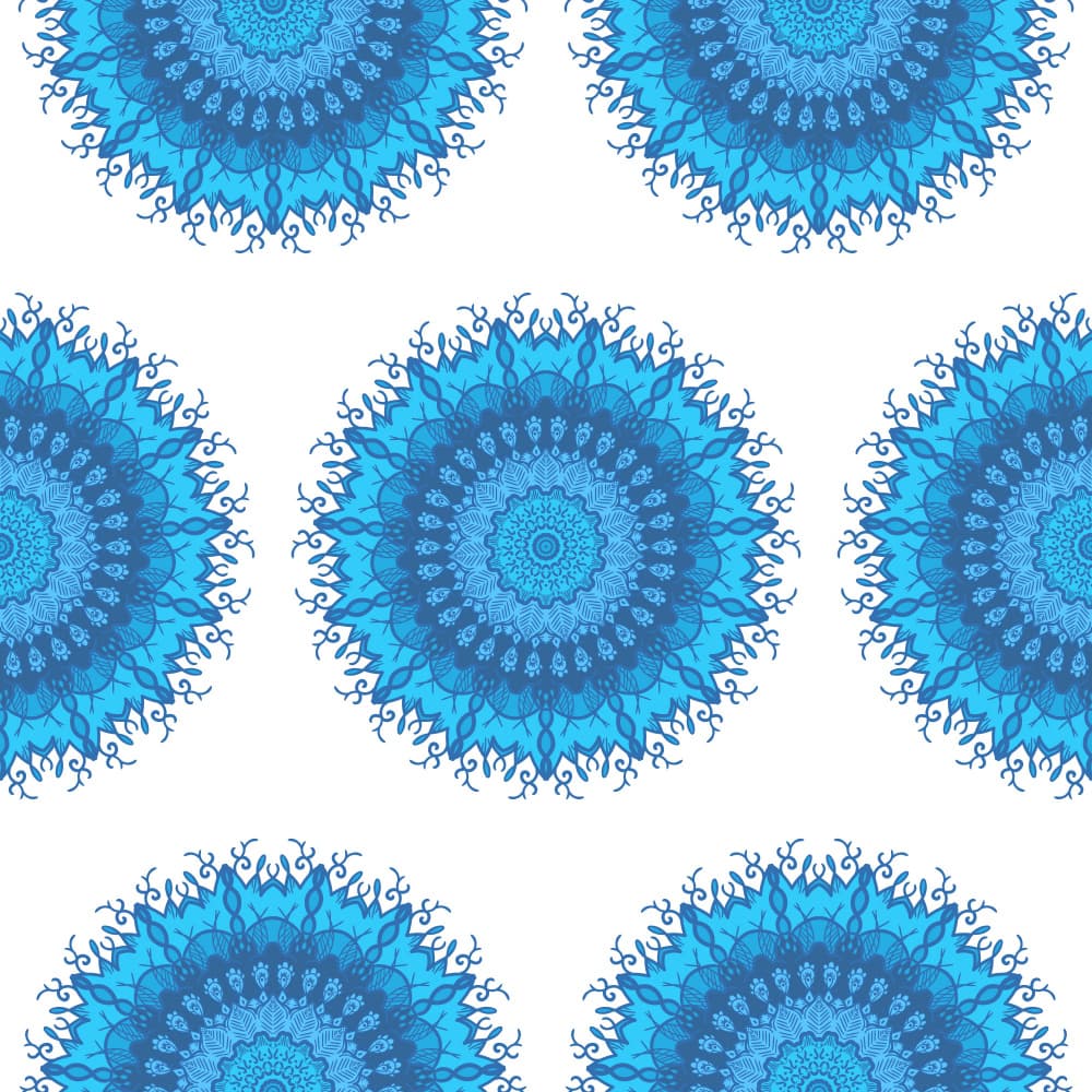 Blue Mandala Pattern by Marika Barsrsind β canvas wall art