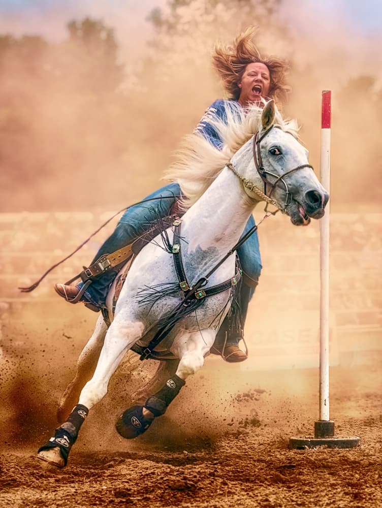 Rodeo Adrenaline Ride by Ben.C.L — canvas wall art