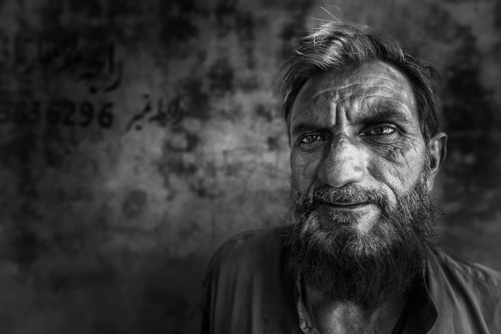 Weathered Man's Gaze by Trevor Cole — canvas wall art