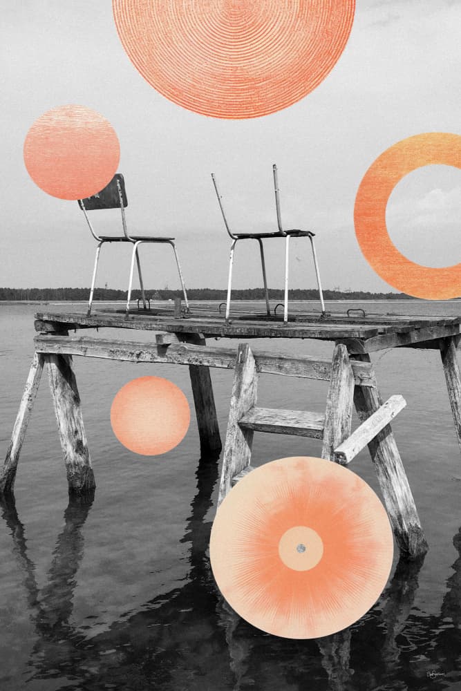 Surreal Pier Chairs by Sue Skellern — canvas wall art