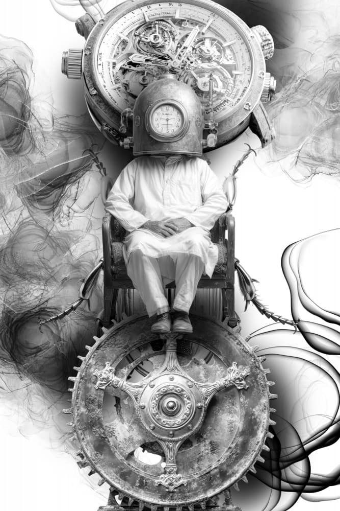 Steampunk Time Man by Rafal Kulik — canvas wall art