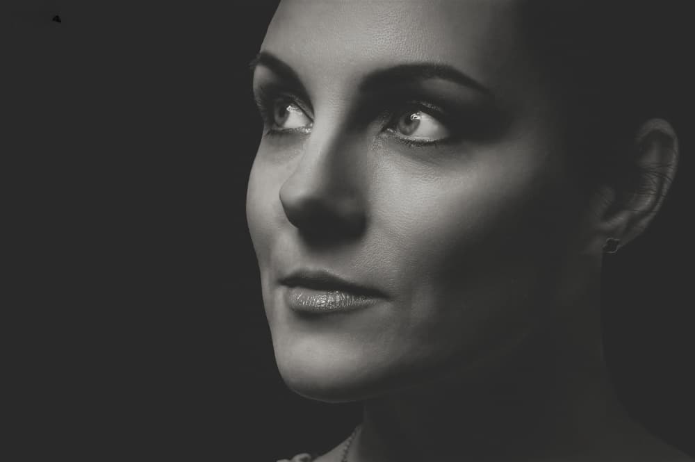 Pensive Woman Profile by Cristian Pavel — canvas wall art