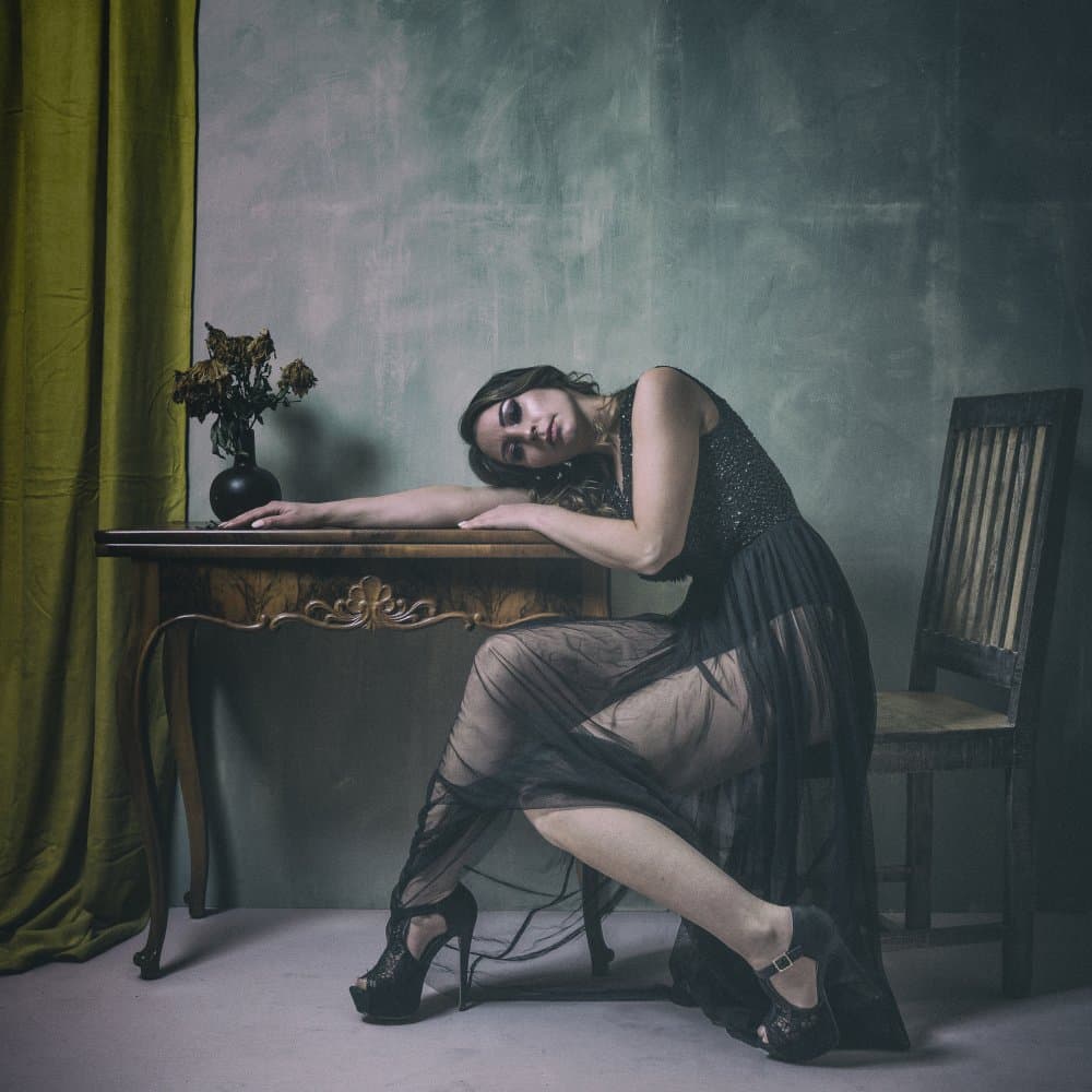 Pensive Woman in Shadow by Ruth Franke — canvas wall art