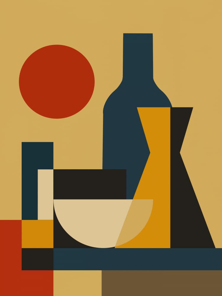 Modern Geometric Still Life by Little Dean — canvas wall art