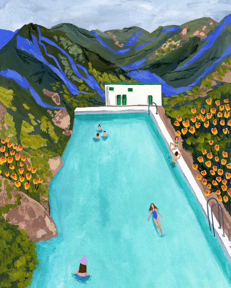 Mountain Pool Retreat by Sarah Gesek — canvas wall art