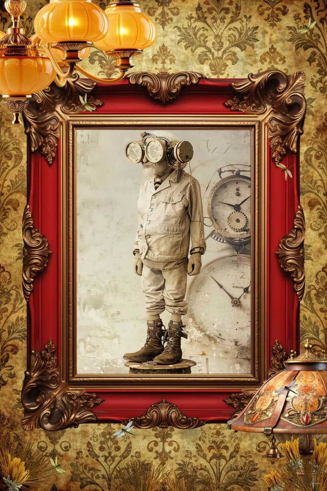 Curious Steampunk Explorer by Sue Skellern — canvas wall art