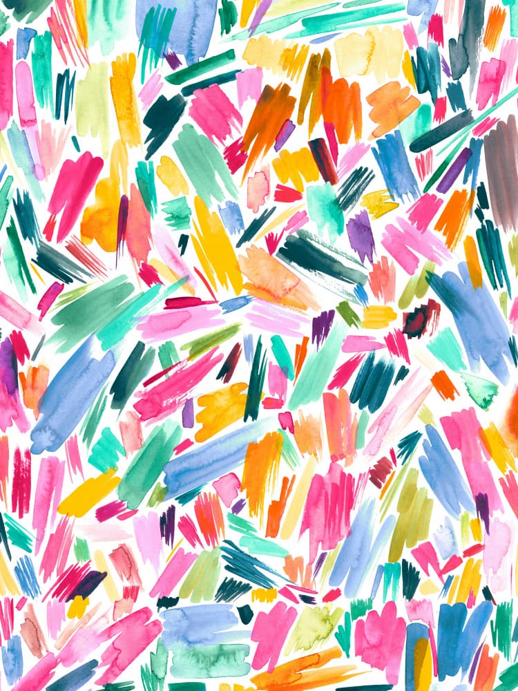 Vibrant Brush Strokes by Ninola Design — canvas wall art