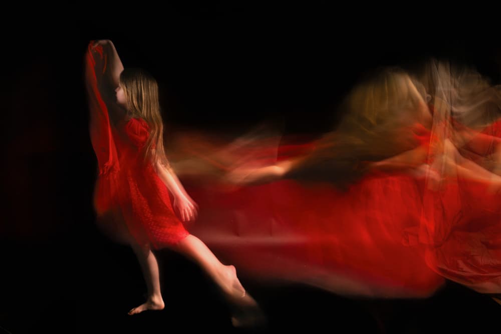 Dancing Red Motion by Joško Šimic — canvas wall art